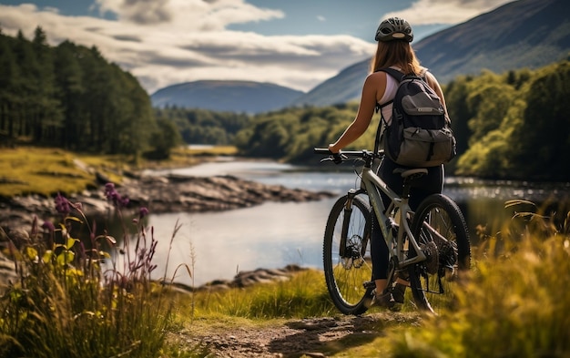 Riverside Cyclists Gathering Generative AI