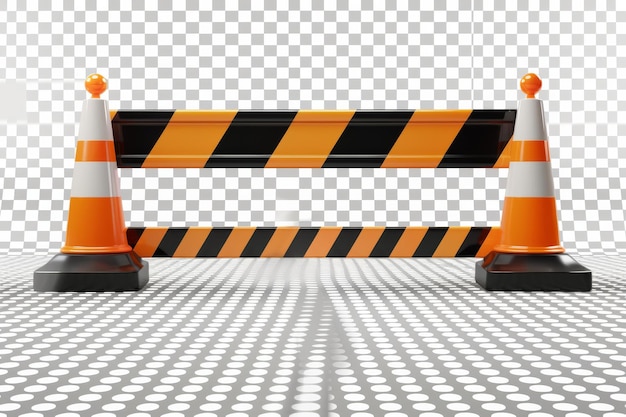 Road Barriers Isolated In Transparent Background