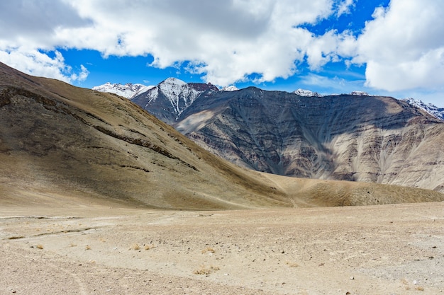 A Road to beautiful magnetic hill in Leh, Ladakh, India