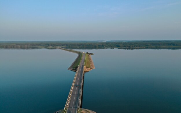 Road bridge over river