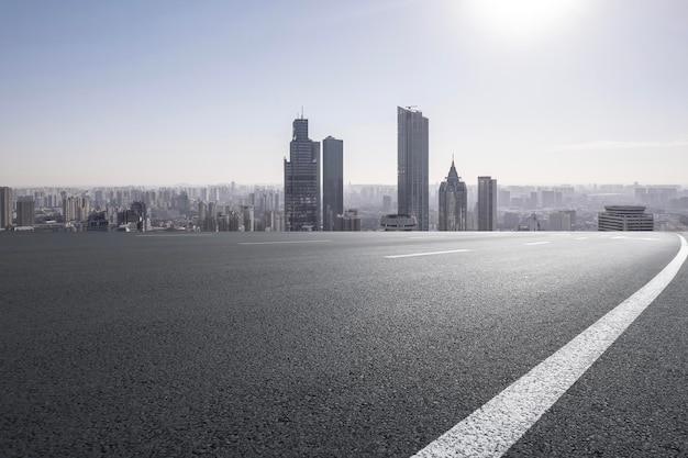 Road ground and urban architecture landscape