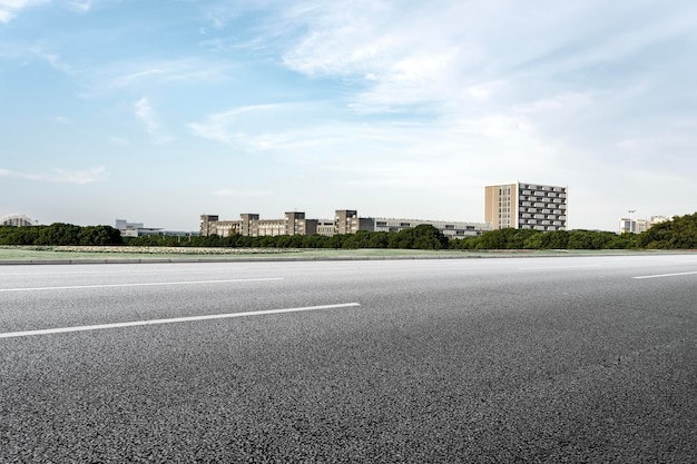 Road ground and urban architecture landscape