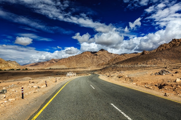 Road in Himalayas. Ladakh, India