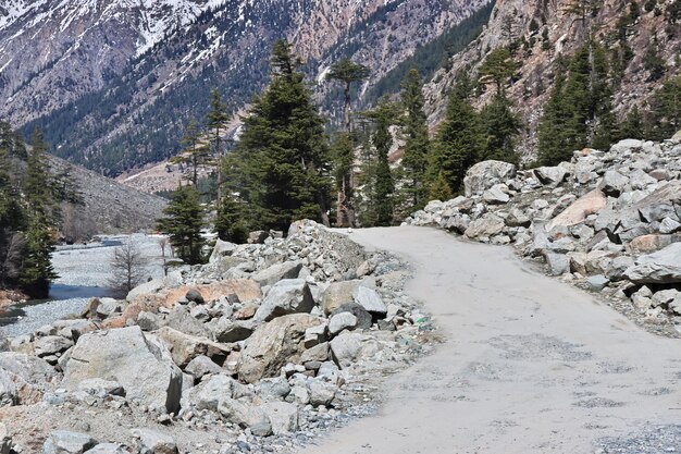 The road of Kalam valley in Himalayas Pakistan