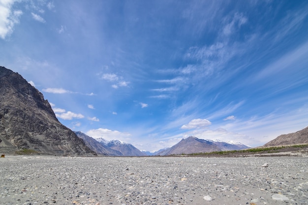 On the road in Leh Ladakh landscape.Khardung La pass