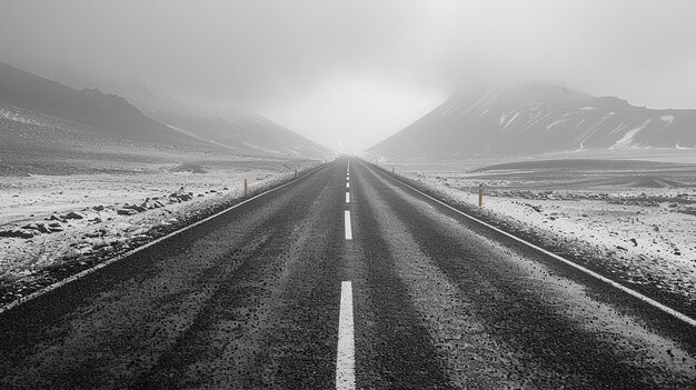 Photo a road in the middle of nowhere