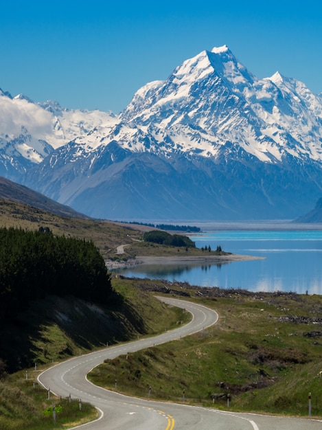 Road to Mount Cook, New Zealand