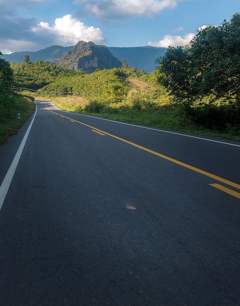 Road to the mountain in Thailand