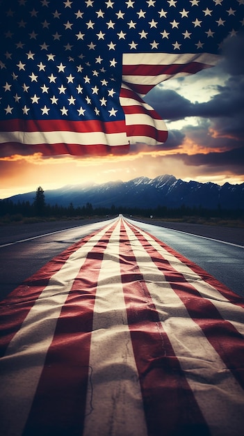 Road to Patriotism American Flag Blend