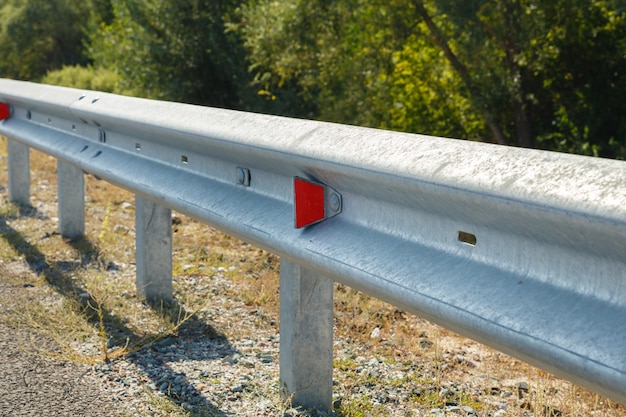 Road reflectors along the road