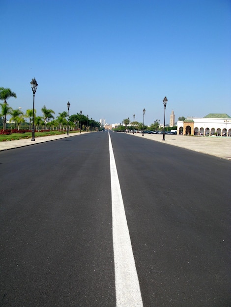 The road in the royal palace Rabat Morocco