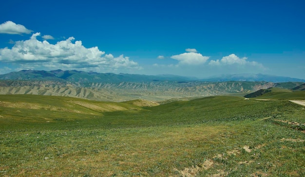 Road to SonKul Lake Teshik tract Kyrgyzstan