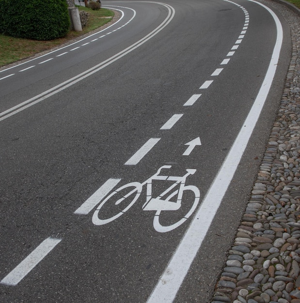 Road with cycle path