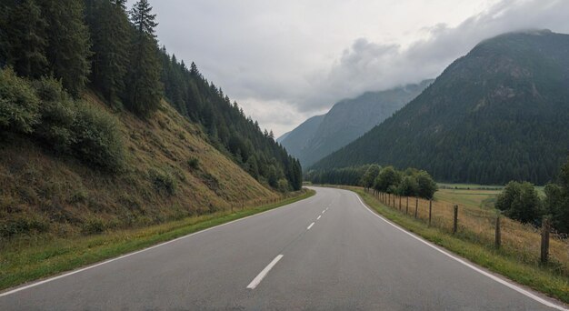 a road with a sign that says quot a quot on it