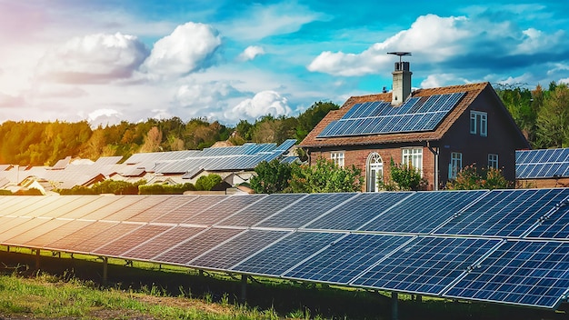 a road with a solar panel on it and a field of grass in the foreground