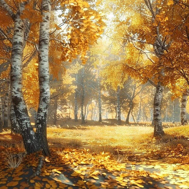 a road with trees and a road with a fence in the background