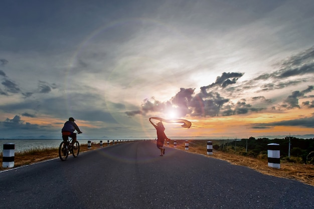 Roads around Pasak Chonlasit dam in the morning.