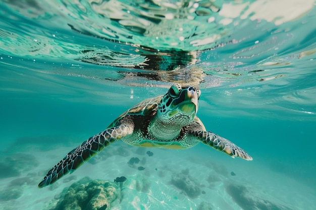 Roam the underwater sanctuaries where sea turtles generative ai