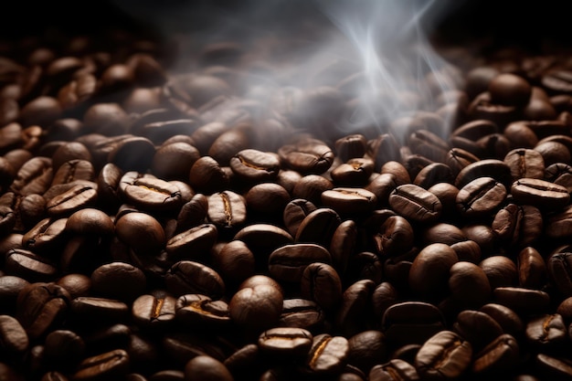 Roast Brown A Rich Espresso Journey Intense Aroma Dark Pleasure Sizzling Energy on Breakfast Table