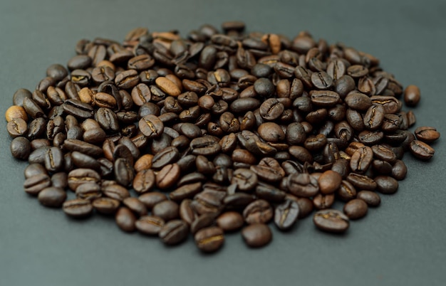 roasted arabica coffee beans close-up