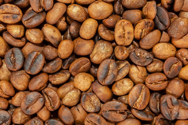 Roasted artesanal gourmet coffee beans pattern