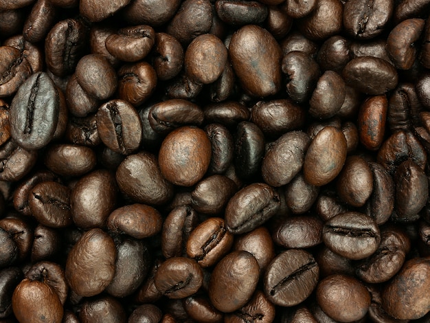 Roasted coffee beans background