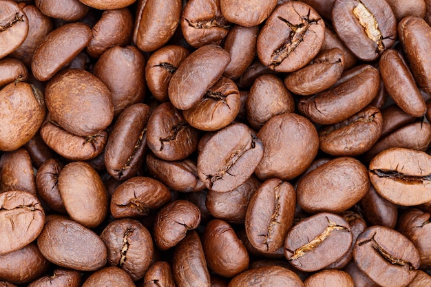 Roasted coffee beans for background