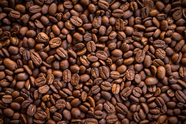 Roasted coffee beans background