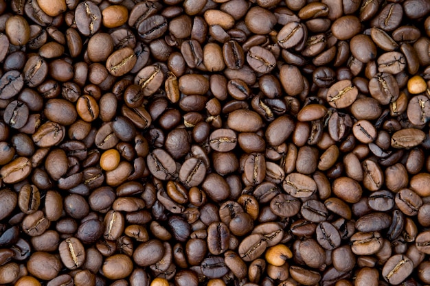 Roasted coffee beans, can be used as a background