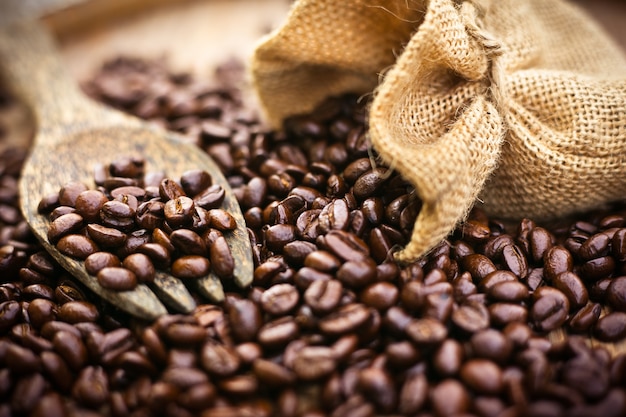 roasted coffee beans, can be used as a background