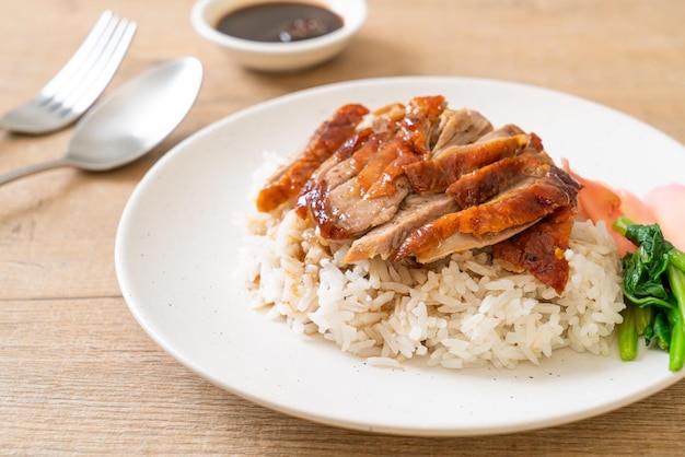 Roasted duck on rice