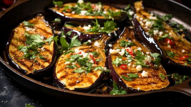 Roasted Eggplant with Tomato and Fresh Herbs