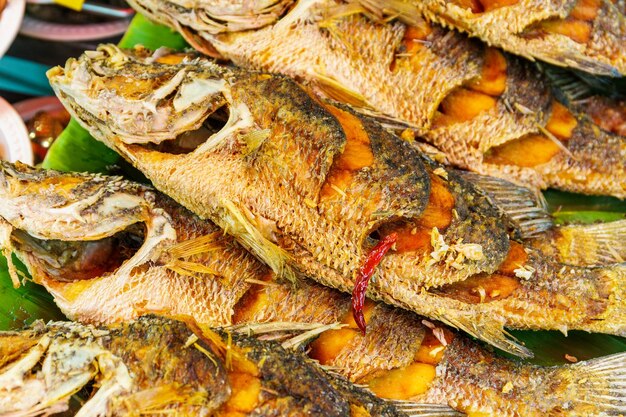 Roasted fish for sell