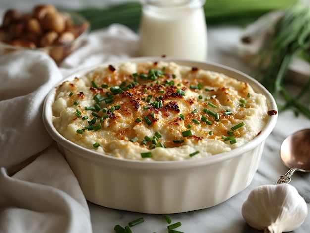 ROASTED GARLIC CAULIFLOWER MASH