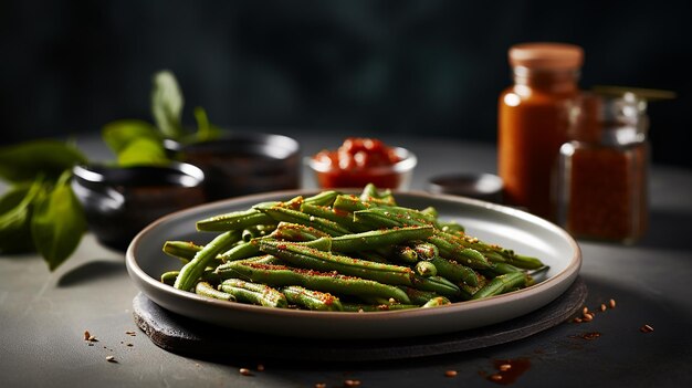 Roasted Green Beans Plate