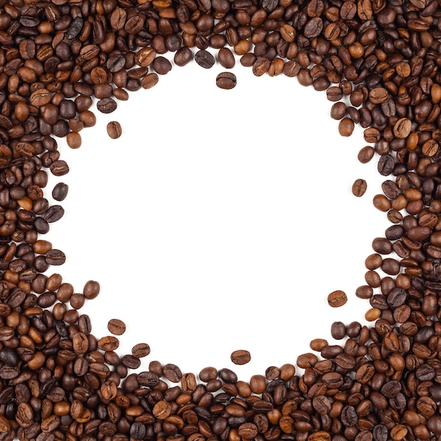 Roasted Thai coffee beans texture background