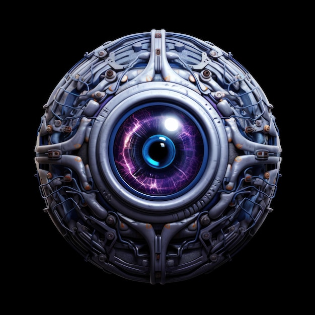 Photo robot ai eye concept