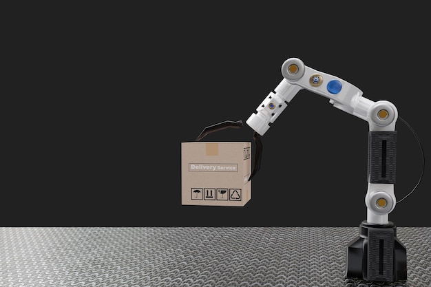 Robot arm Object for manufacturing industry technology Product export and import