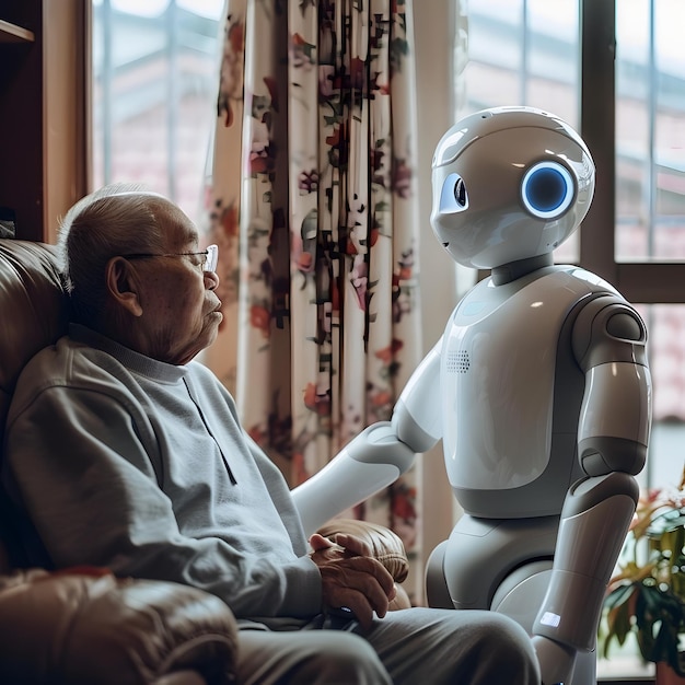 Robot Assisting Elderly in Stylish Smart Home