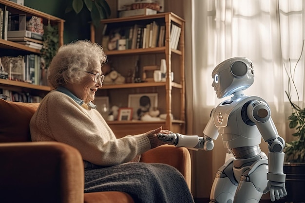 Robot caregiver created with Generative AI