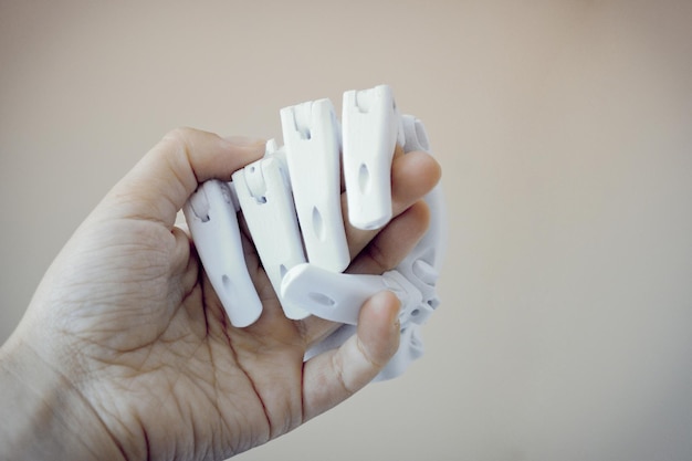 Robot hand fingers from plastic