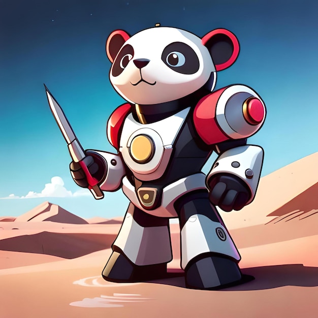 Photo robot mecha panda