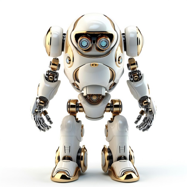 Robot on a white background illustration Isolated