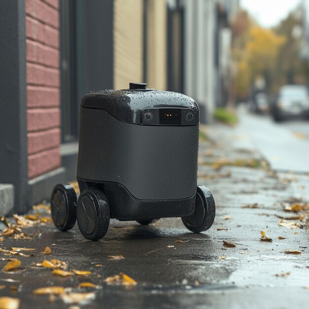 A Robot with delivery boxes delivery robot