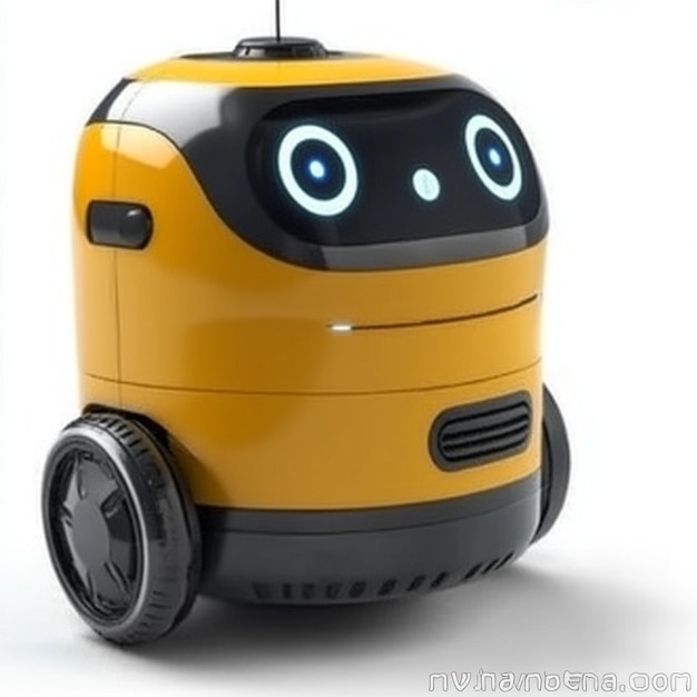 A Robot with delivery boxes delivery robot