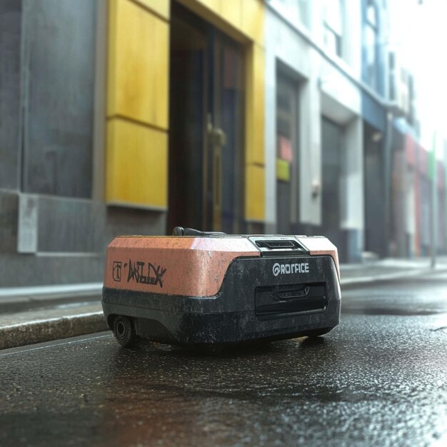 A Robot with delivery boxes delivery robot