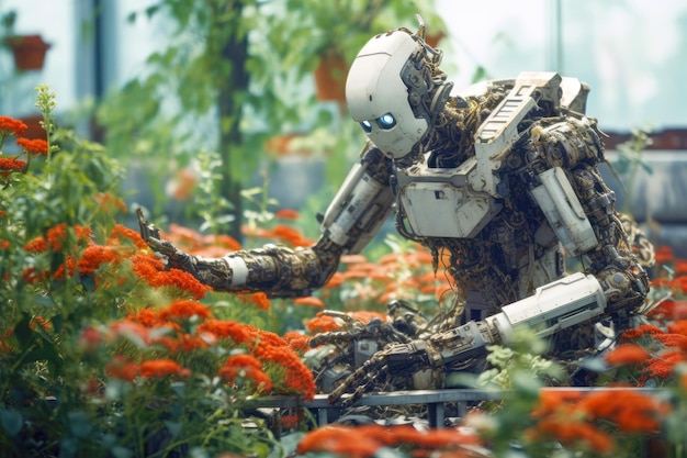 The robotic gardener brings precision to tree and flower care with AI technology