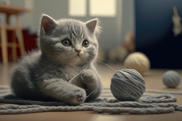 Robotic kitten sleeping on fluffy carpet with its head resting and eyes closed