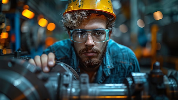 Robotic and mechanic engineer Working on construction site with factory equipment