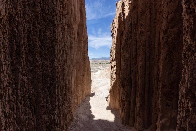 Rock formation in the desert of american nature landscape